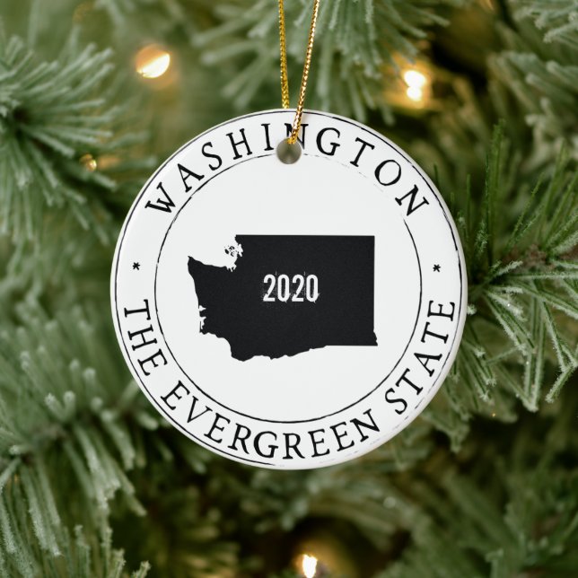 Personalised Washington State Ornament! Ceramic Ornament (Tree)