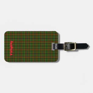 Personalised Watch Tartan Plaid Classic Blue Luggage Tag