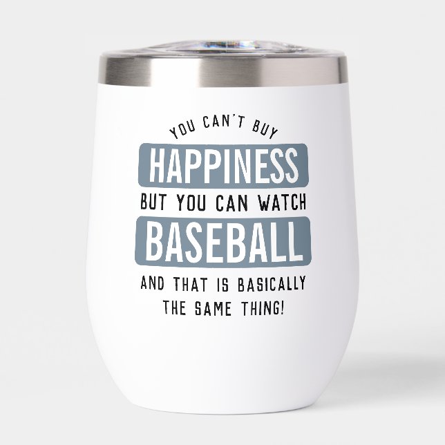 Personalised Watching Baseball is Happiness Funny (Front)