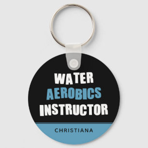Personalised Water Aerobics Instructor Key Ring