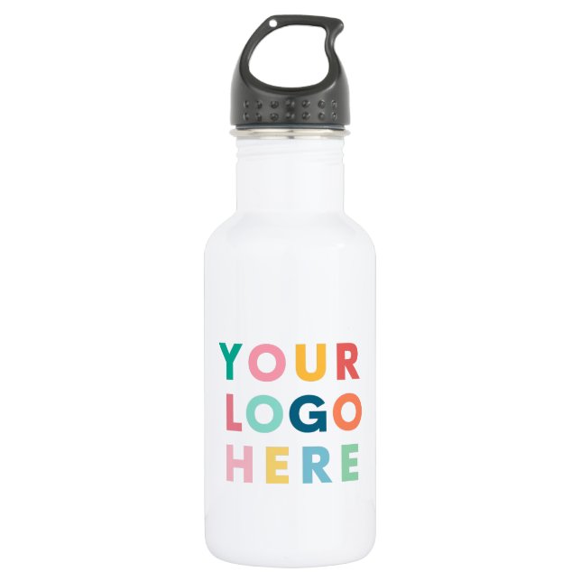 Personalised Water Bottle Business Company Logo (Front)