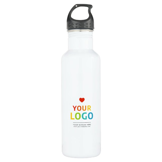 Personalised Water Bottle with Your Business Logo (Front)