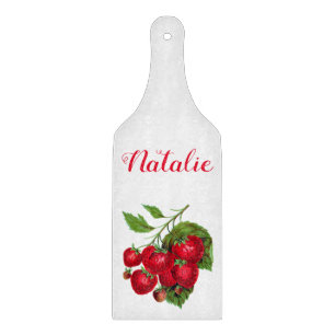 Personalised water colour Strawberry Cutting Board