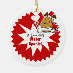 Personalised Water Spaniel Dog Keepsake Ornament