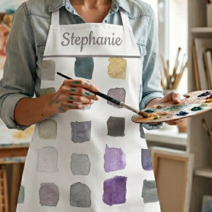 Personalised Watercolor Artist Apron