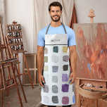 Personalised Watercolor Artist Apron<br><div class="desc">This apron is decorated with an abstract pattern in muted colours. Perfect for a watercolor artist or painter. Personalise this apron with your name or monogram. Use the Design Tool to change the text size, style, or colour. Because we create our artwork you won't find this exact image from other...</div>
