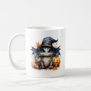 Personalised Watercolor Baby Dragon Halloween Coffee Mug