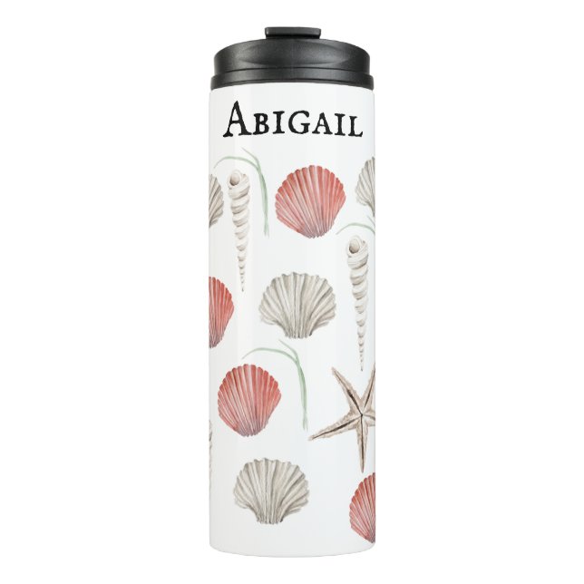 Personalised Watercolor Beachy Thermal Tumbler (Front)