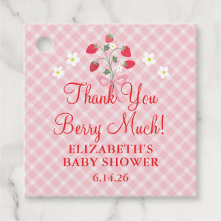 Personalised Watercolor Berry Baby Shower Favour Tags