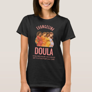 Personalised Watercolor Birth Postpartum Doula T-Shirt