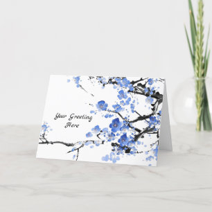 Personalised Watercolor Blossom Greeting Card