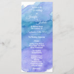 Personalised Watercolor Blue Wedding Programs<br><div class="desc">Greet your guests at your wedding ceremony with these elegant personalised programs.  Watercolor blue,  teal,  turquoise background (customise to any colour) and white letters DIY templates for you to edit as you wish.  Contact designer for other variations.</div>