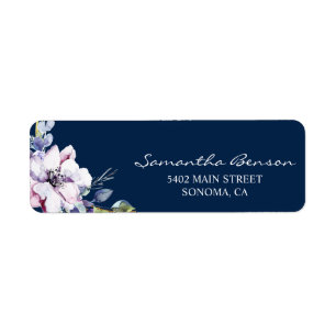 Personalised Watercolor Boho Floral Return Address Label