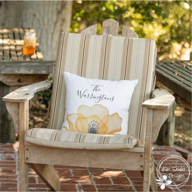 Personalised Watercolor Botanical Cushion (Creator Uploaded)