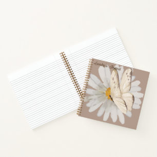 Personalised Watercolor Butterflies and Flowers Notebook