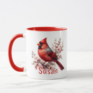 Personalised Watercolor Cardinal Mug