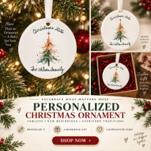 Personalised Watercolor Christmas Tree