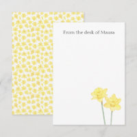 Personalised Watercolor Daffodil