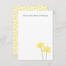 Personalised Watercolor Daffodil