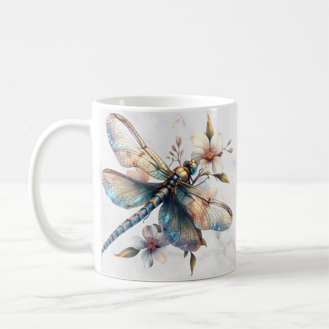  Personalised Watercolor Dragonfly Mug  (Left)