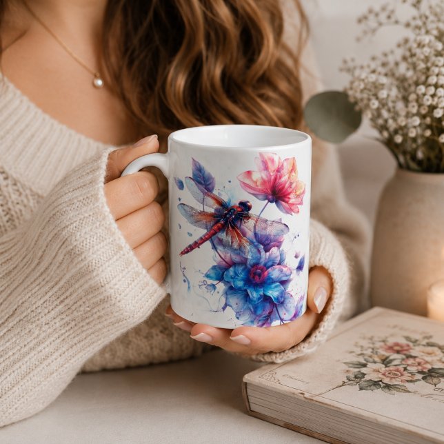 Personalised Watercolor Dragonfly Mug (Creator Uploaded)