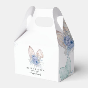 Personalised Watercolor Easter Bunny Ears Favour Box