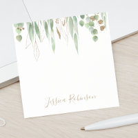 Personalised Watercolor Eucalyptus Greenery