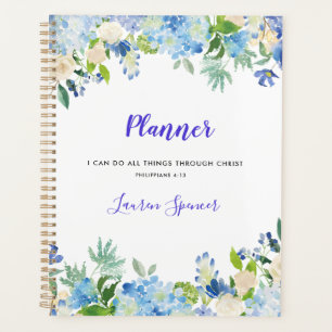 Personalised Watercolor Floral Christian Planner