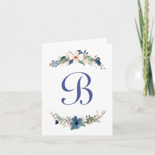 Personalised watercolor floral note card
