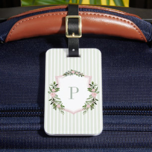 Personalised Watercolor Floral Wedding Luggage Tag