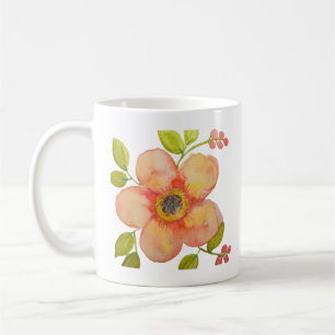 Personalised Watercolor Flower Coffee Mug