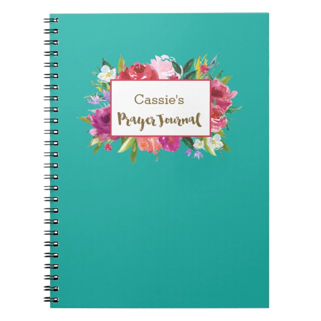 Personalised | Watercolor Flowers Prayer Journal (Front)