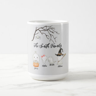 Personalised Watercolor Ghost Family Halloween Mug