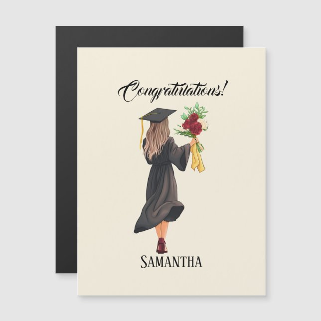 Personalised Watercolor Graduation  (Front/Back)