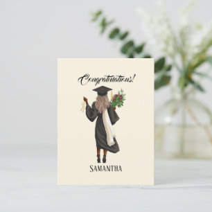 Personalised Watercolor Graduation (10) Postcard