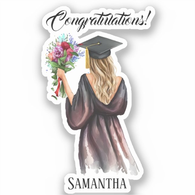 Personalised Watercolor Graduation (11) (Front)