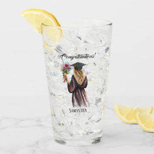 Personalised Watercolor Graduation (11) Glass