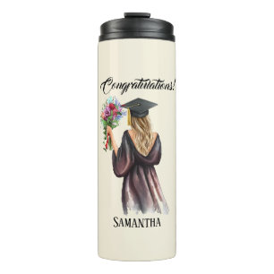 Personalised Watercolor Graduation (11) Thermal Tumbler