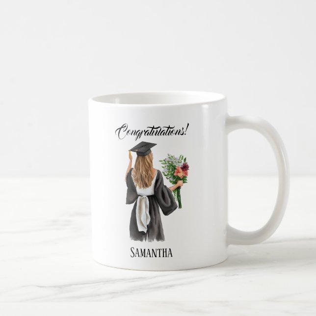 Personalised Watercolor Graduation (12) Coffee Mug (Right)