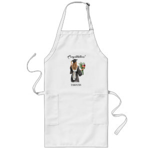 Personalised Watercolor Graduation (12) Long Apron