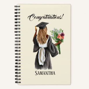 Personalised Watercolor Graduation (13) Notebook