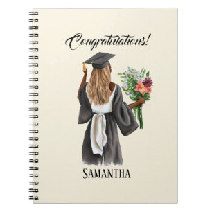 Personalised Watercolor Graduation (13) Notebook