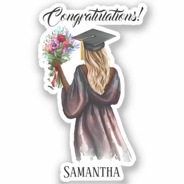 Personalised Watercolor Graduation (14) (Front)