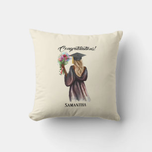 Personalised Watercolor Graduation (14) Cushion