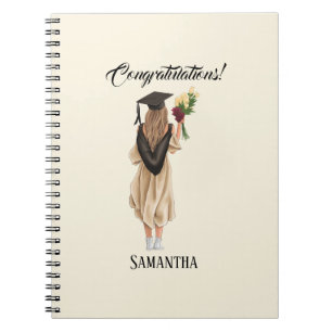 Personalised Watercolor Graduation (2) Notebook