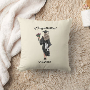 Personalised Watercolor Graduation (3) Cushion