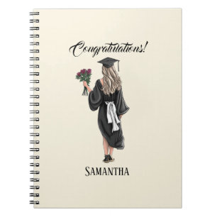 Personalised Watercolor Graduation (3) Notebook