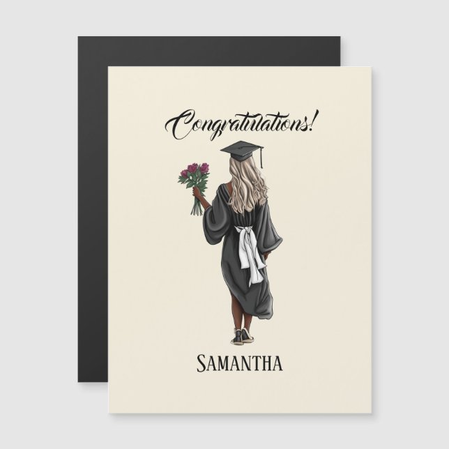 Personalised Watercolor Graduation (4) (Front/Back)
