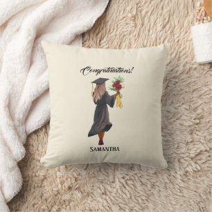 Personalised Watercolor Graduation (5) Cushion