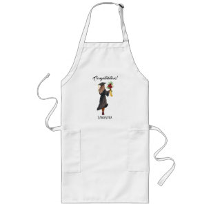 Personalised Watercolor Graduation (5) Long Apron